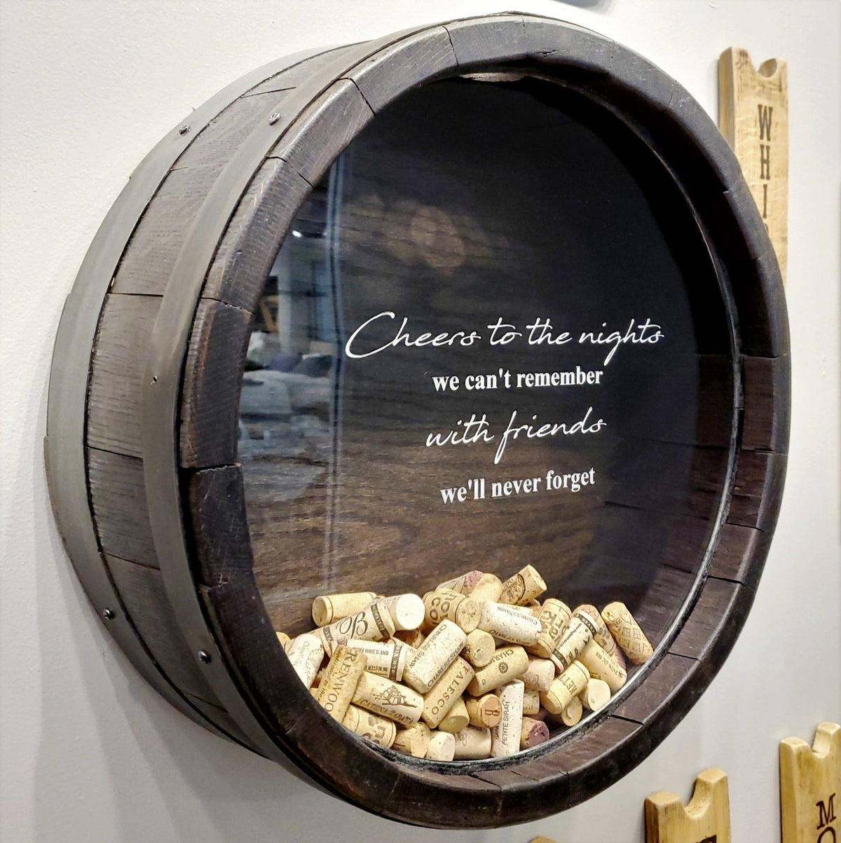 Large Wine Barrel Cork Display