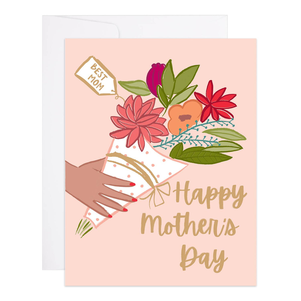 Best Mom Flowers - Mother's Day Card
