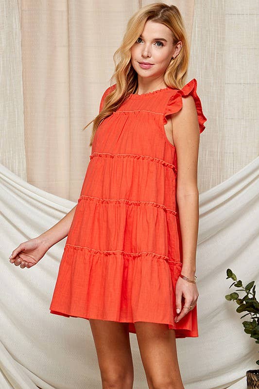 Sleeveless Ruffle Tiered Babydoll Dress 5155IMD