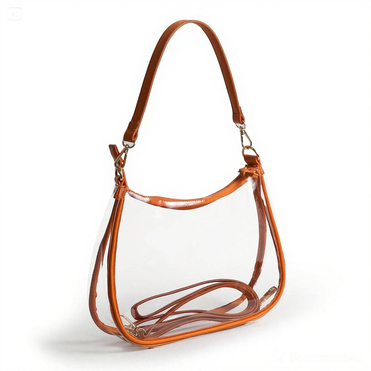 Sara Clear Purse - Burnt Orange