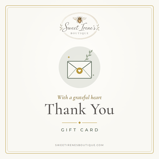 Sweet Irene's Thank You gift card